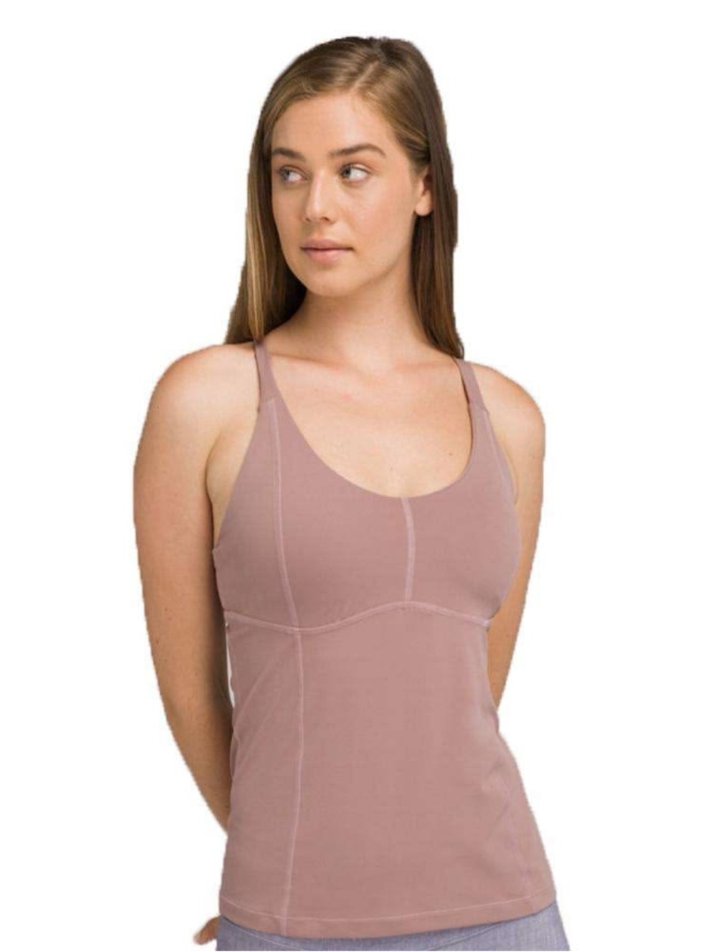 Prana Women's Yoga Tank with Built-In Bra - Periwinkle Blue